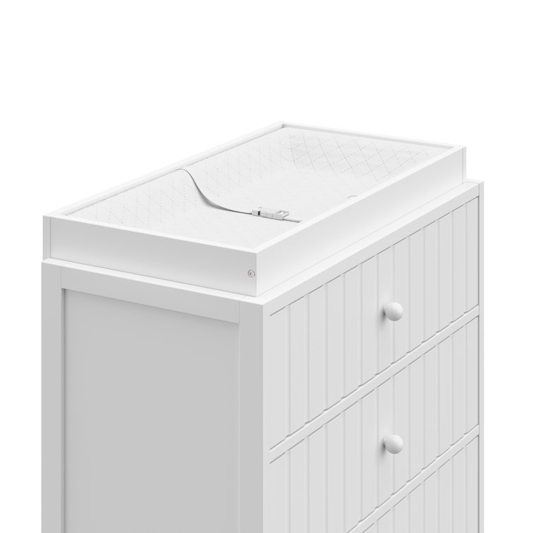 White 3-Drawer Chest with Changing Table Topper