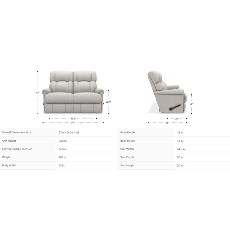 Gray Fabric Reclining Loveseat with Rolled Arms