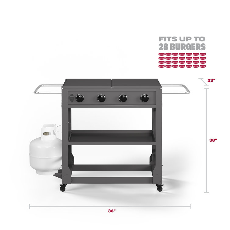 TYTUS Fresno 4-Burner Stainless Steel Propane Hibachi Griddle