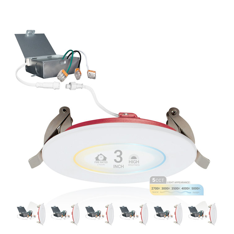 3-Inch Fire Rated Dimmable LED Recessed Light Pack