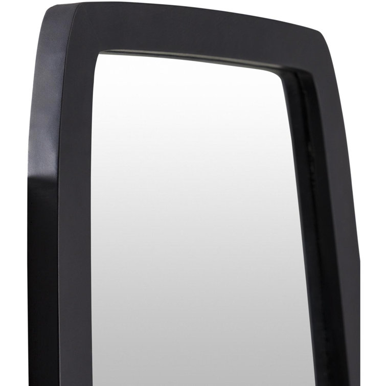 Black Acacia Wood Full Length Rectangular Mirror