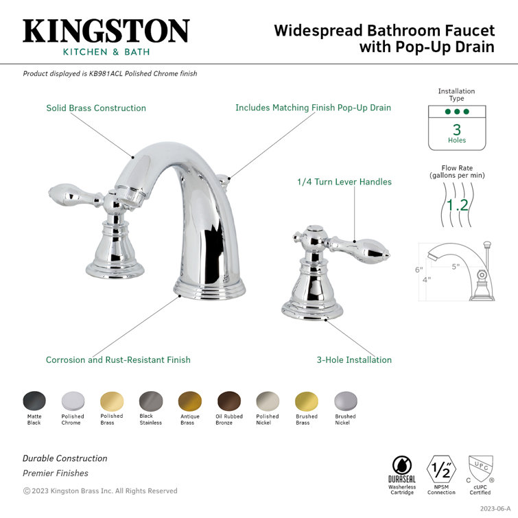 Victorian Era Inspired Brushed Nickel Widespread Bathroom Faucet