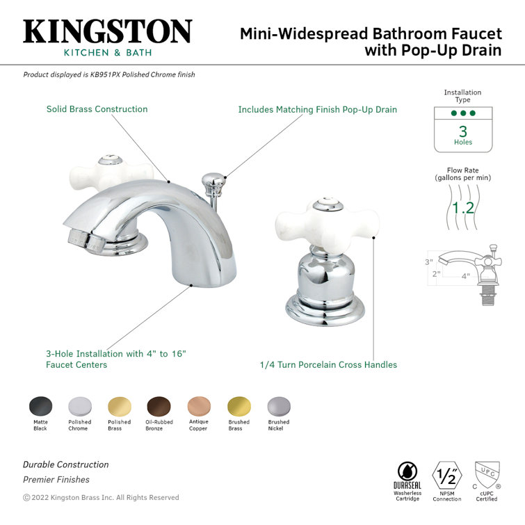 Victorian Mini-Widespread Oil Rubbed Bronze Bathroom Faucet