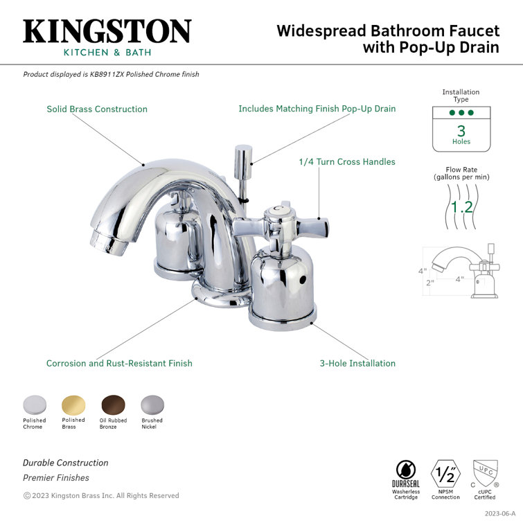 Millennium Mini Widespread 4" High Bathroom Faucet in Brushed Nickel