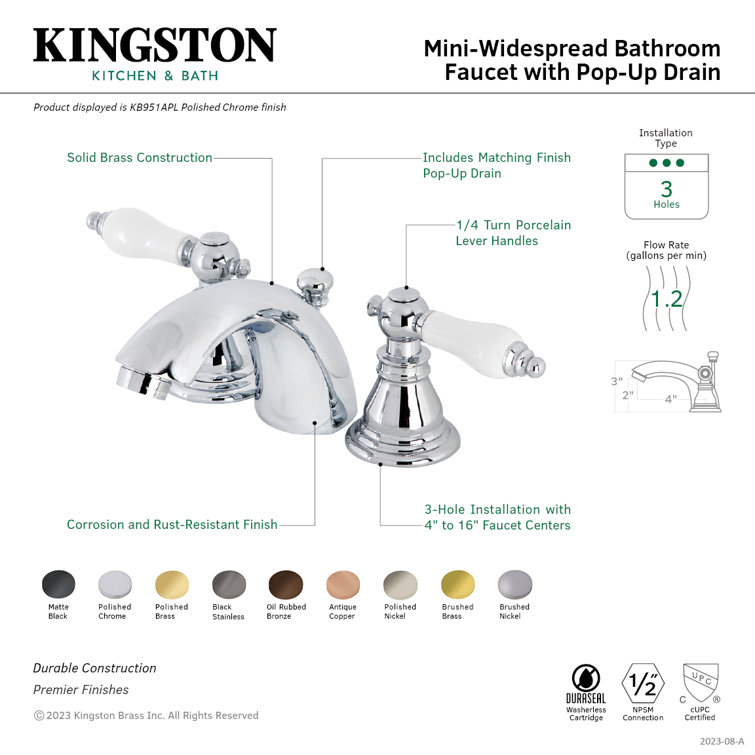 American Patriot Mini-Widespread Bathroom Faucet in Oil Rubbed Bronze