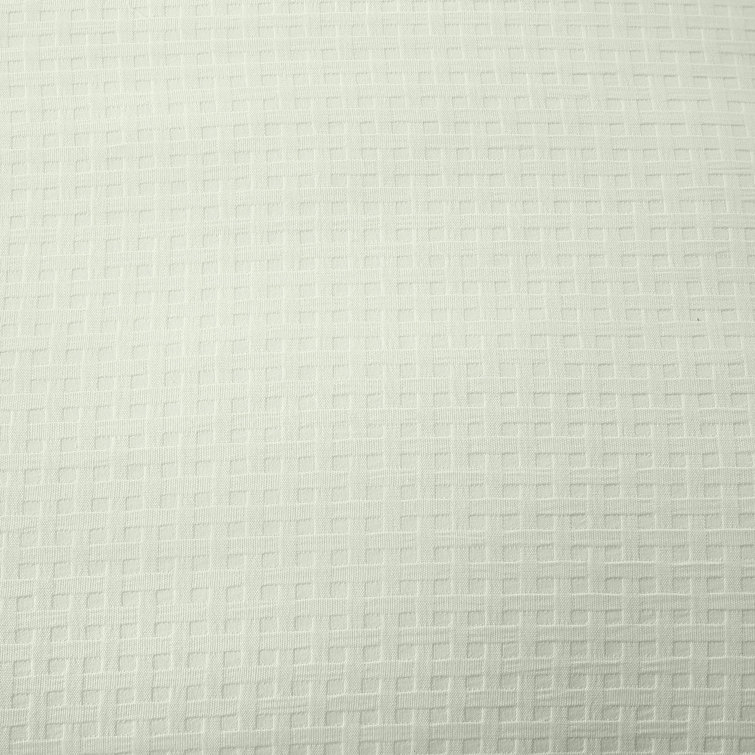 Serene Basketweave Queen Cotton Duvet Cover Set - White