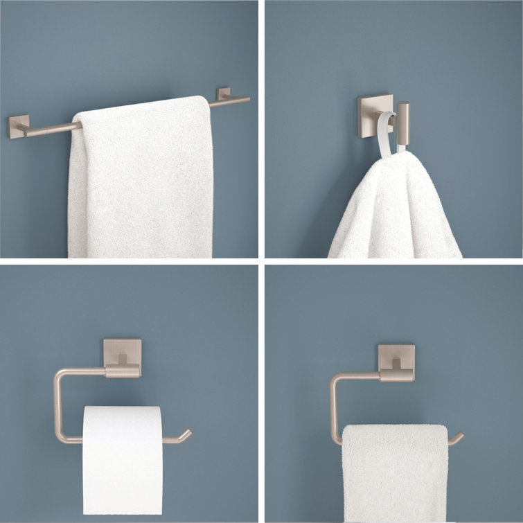 Nash Brushed Nickel 4-Piece Bathroom Hardware Set