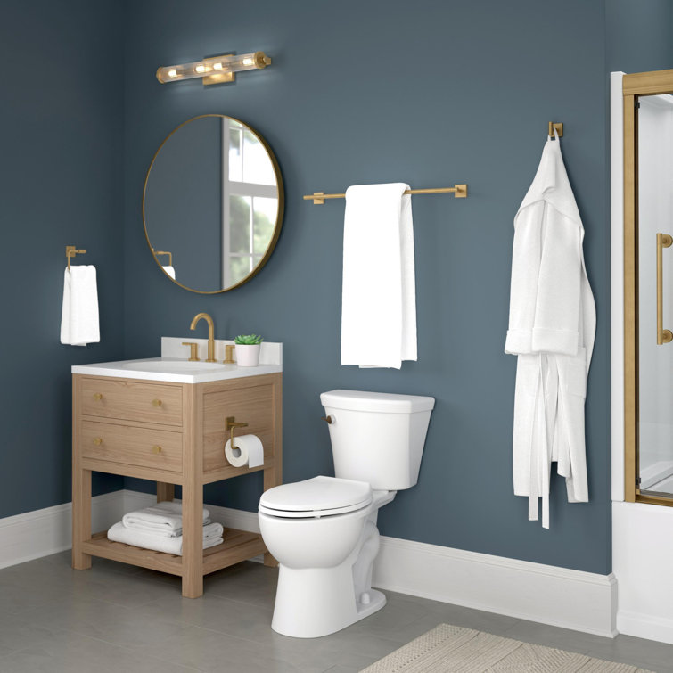 Nash Satin Gold 4-Piece Bathroom Hardware Set
