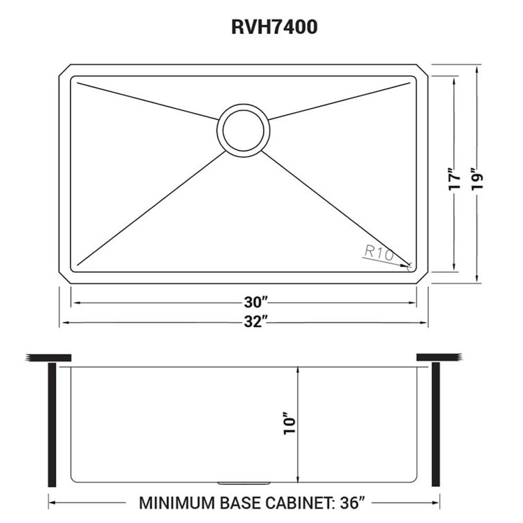 Ruvati 32-inch Satin Finish Stainless Steel Single Bowl Kitchen Sink