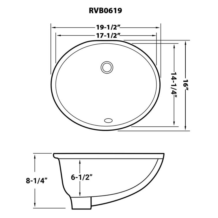 White Oval Ceramic Undermount Bathroom Vanity Sink with Overflow