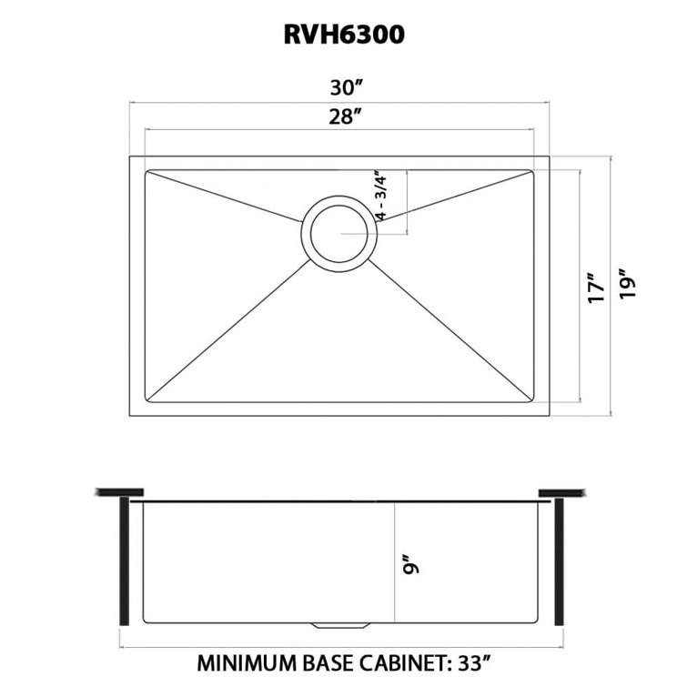30-Inch Matte Black Stainless Steel Undermount Kitchen Sink