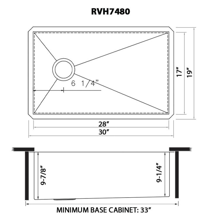 Ruvati 30-Inch Stainless Steel Single Bowl Undermount Kitchen Sink