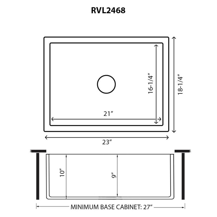 Ruvati 27-inch White Fireclay Farmhouse Kitchen Sink
