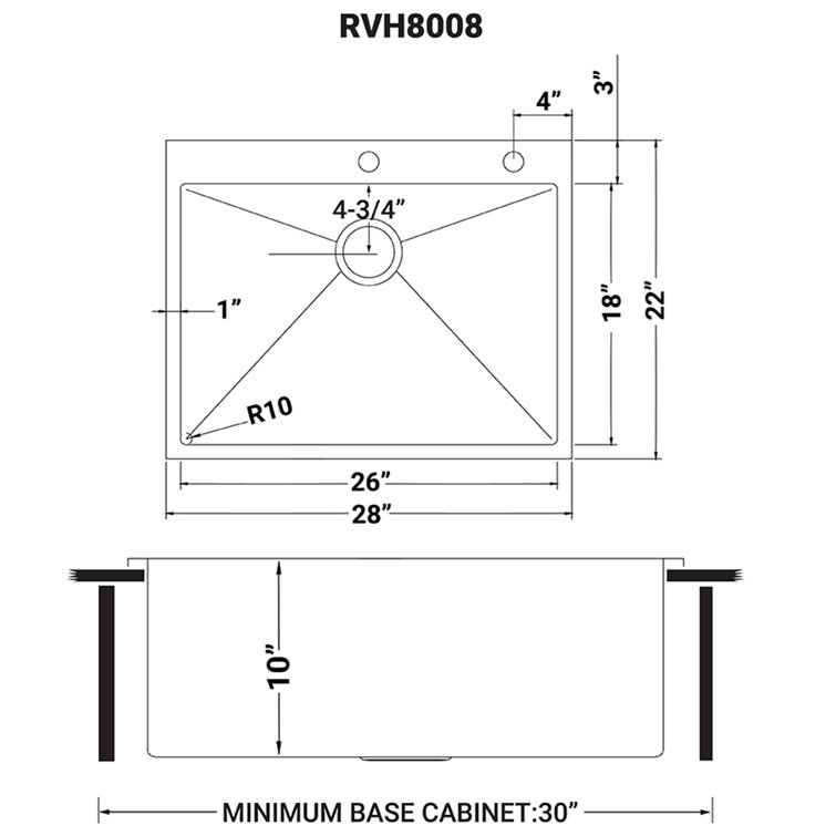 Ruvati 31-inch Stainless Steel Single Bowl Kitchen Sink