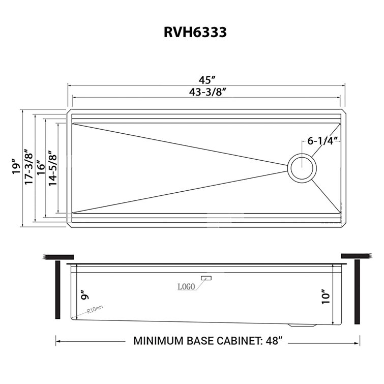 45-Inch Stainless Steel Workstation Sink with Hardwood Accessories