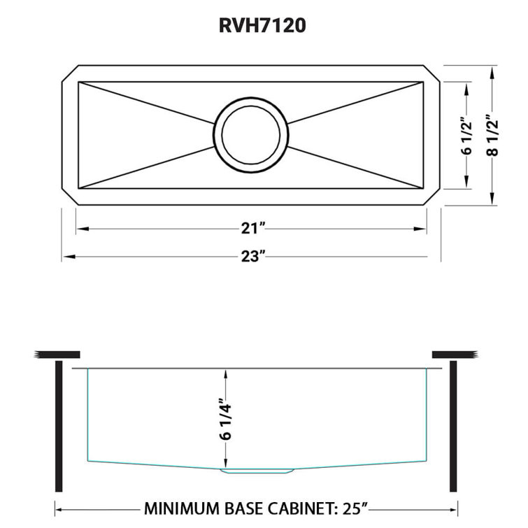 Nesta 23" Stainless Steel Undermount Bar Prep Sink with Satin Finish