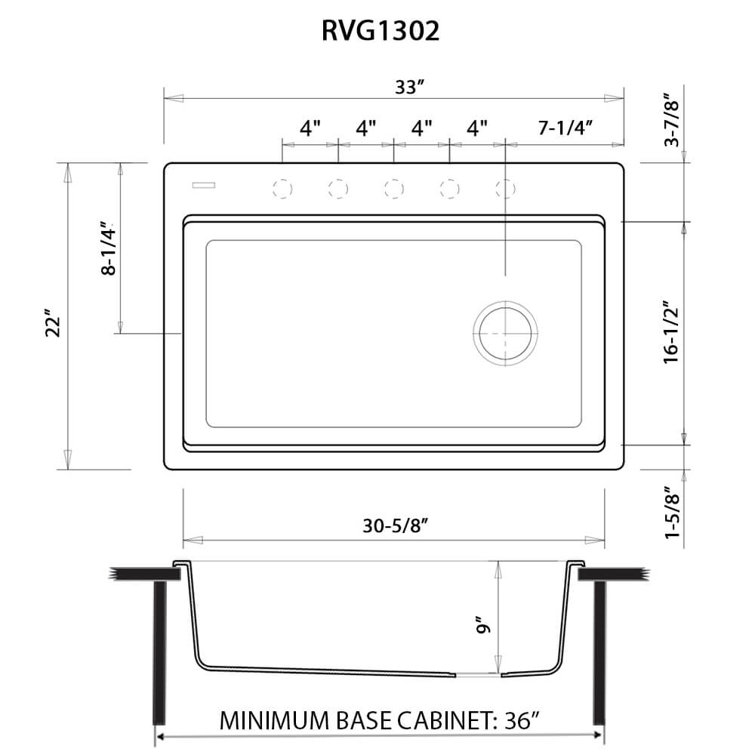 Espresso Granite Composite Drop-in Workstation Kitchen Sink