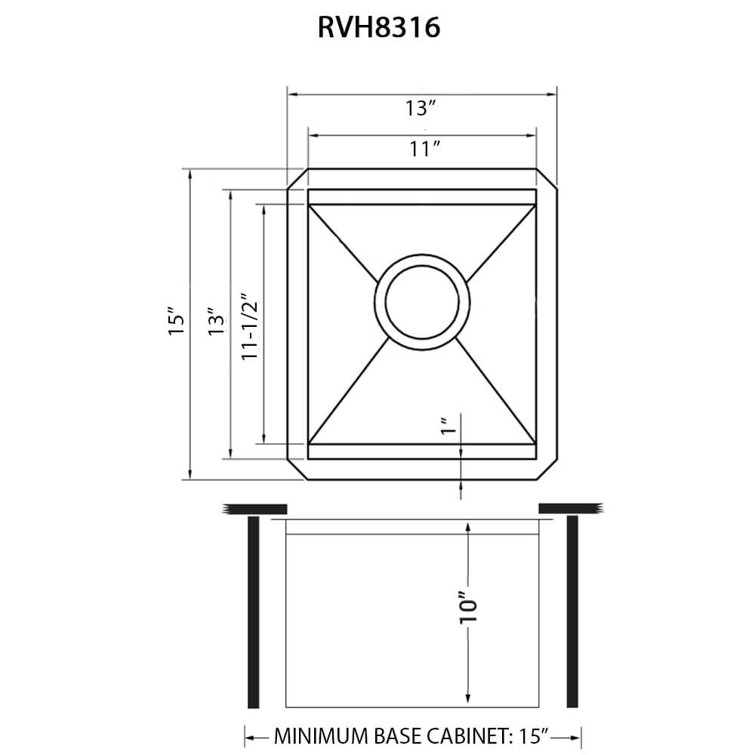 Ruvati Stainless Steel Undermount Kitchen Sink with Mahogany Cutting Board