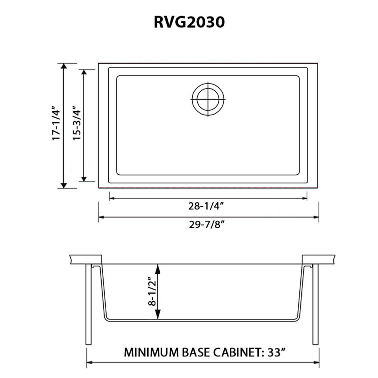 Midnight Black Granite Composite Single Bowl Kitchen Sink
