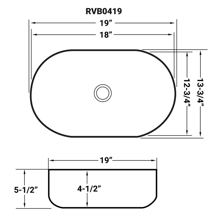 White Ceramic Oval Above-Counter Bathroom Vessel Sink