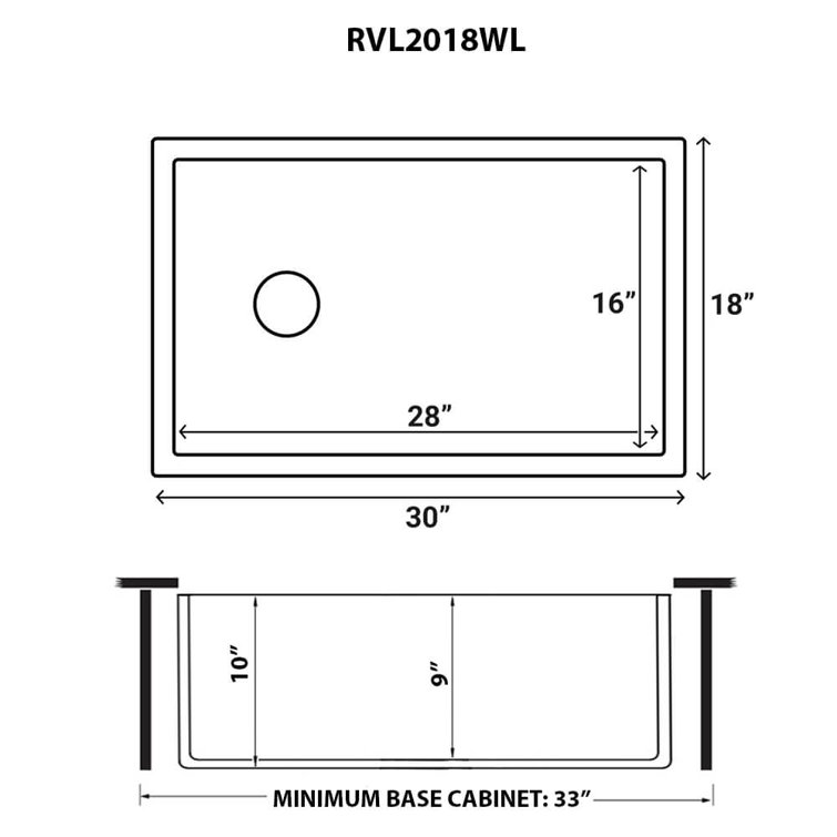 Ruvati 30-Inch White Fireclay Farmhouse Kitchen Sink