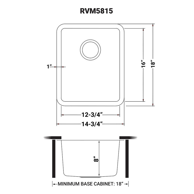 Ruvati 15-inch Stainless Steel Undermount Bar Prep Sink