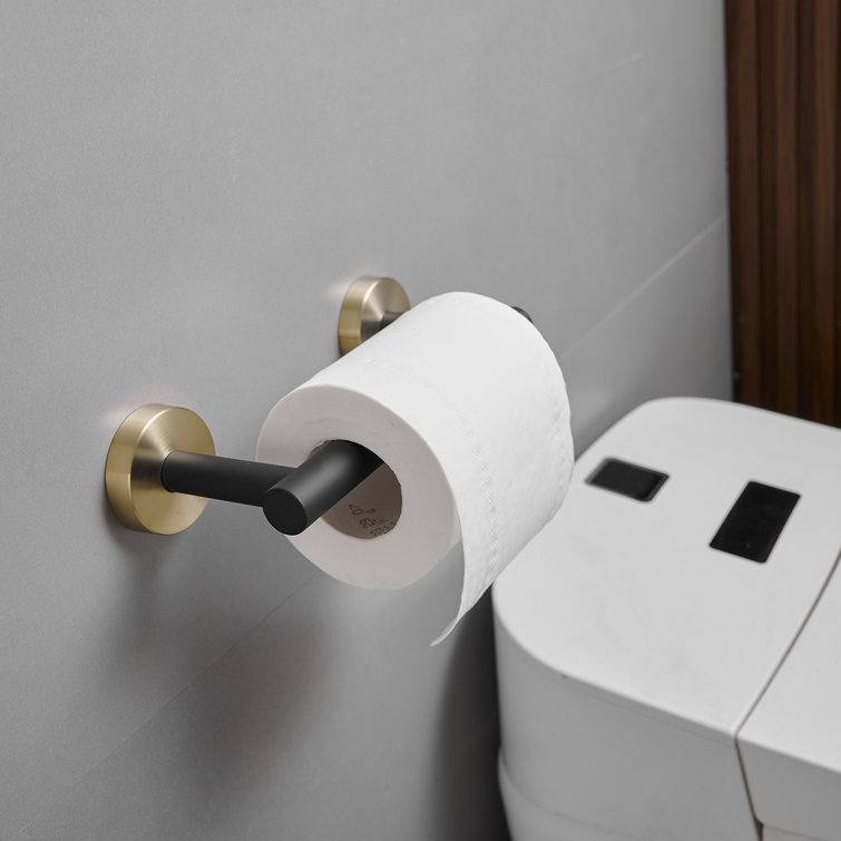 2-Piece Bath Hardware Set With Towel Ring Toilet Paper Holder Toilet Paper Roll Holder