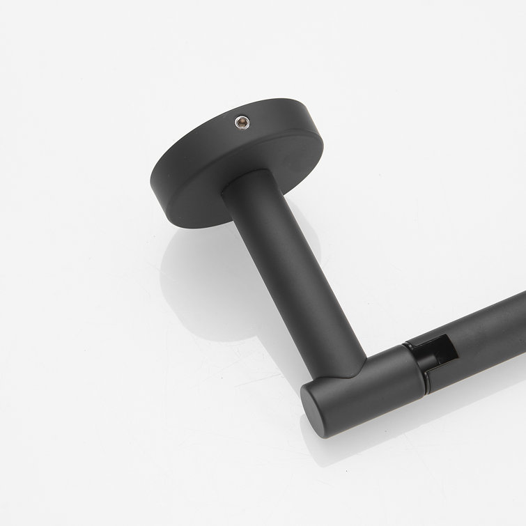 Matte Black 2-Piece Bathroom Hardware Set with Towel Ring