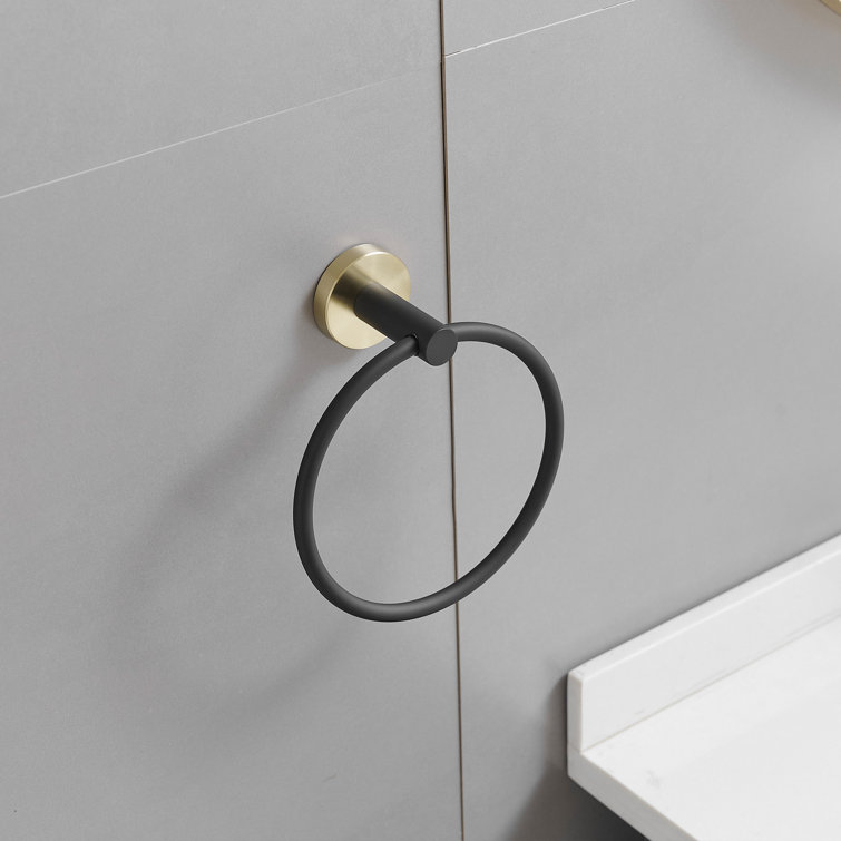 2-Piece Bath Hardware Set With Towel Ring Toilet Paper Holder Toilet Paper Roll Holder