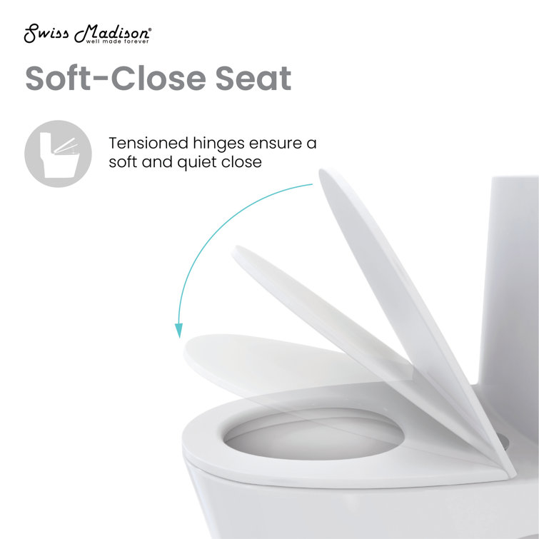 St. Tropez White Elongated Two-Piece Dual-Flush Toilet