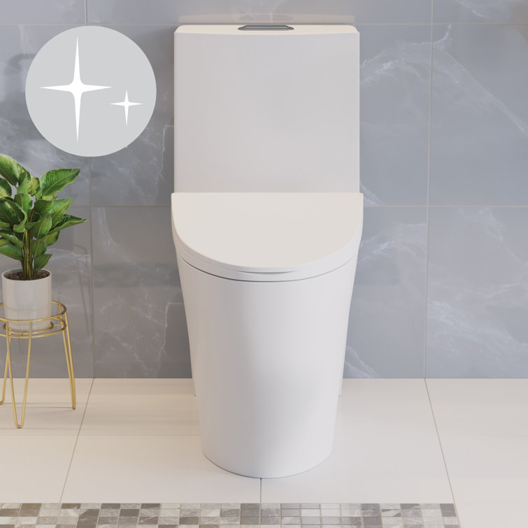 St. Tropez White Elongated Two-Piece Dual-Flush Toilet
