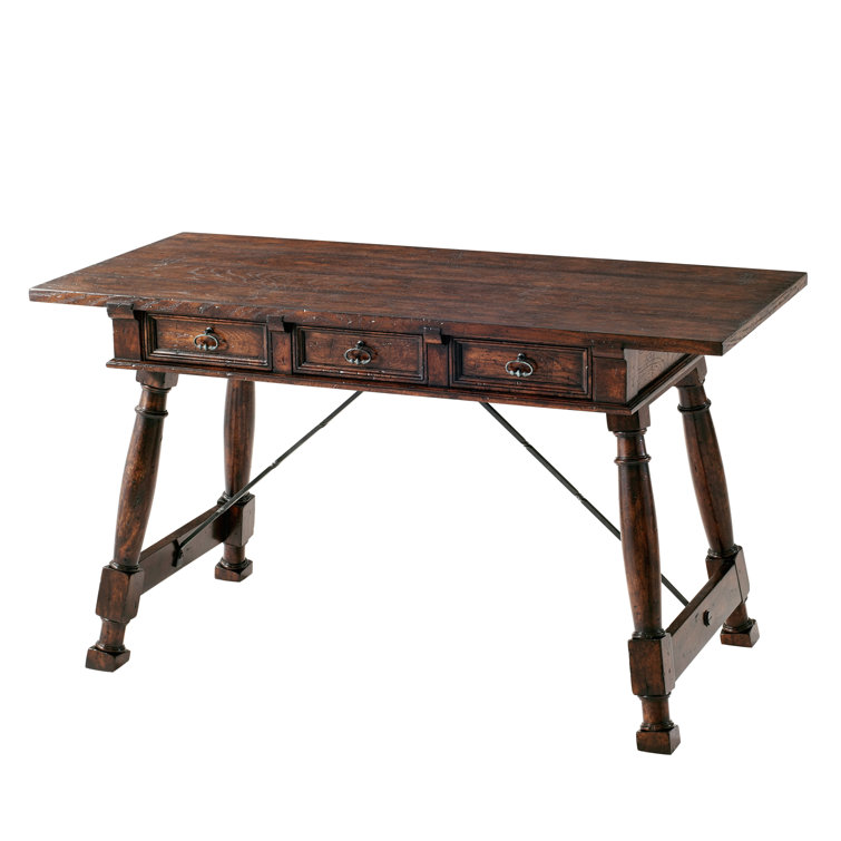 Victory Oak Mahogany Finish Writing Desk with Drawer