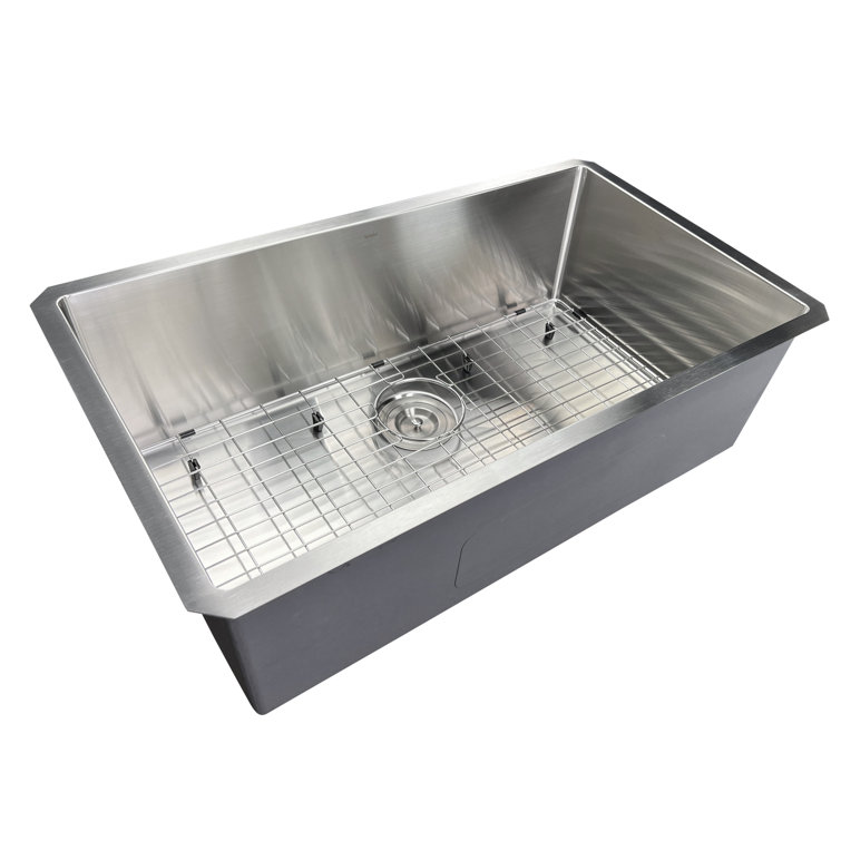 Pro Series 32'' Brushed Satin Stainless Steel Undermount Kitchen Sink