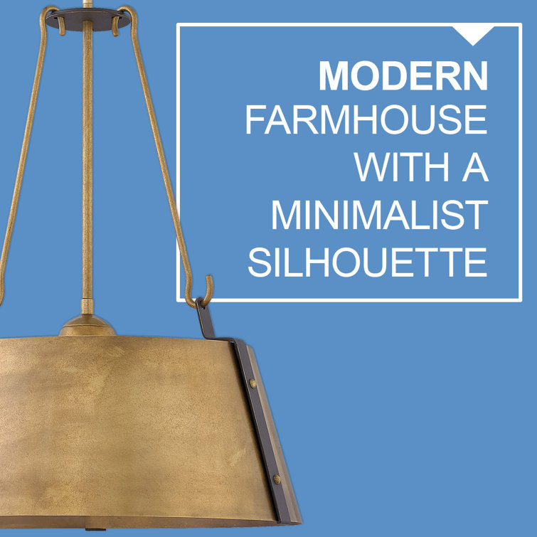 Cartwright Galvanized Drum Pendant with Adjustable Height