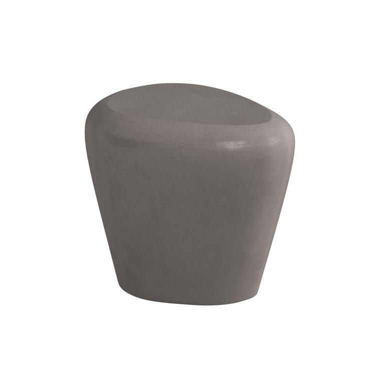 Gray Triangular Concrete Side Table
