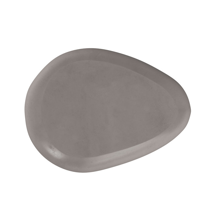 Gray Triangular Concrete Side Table
