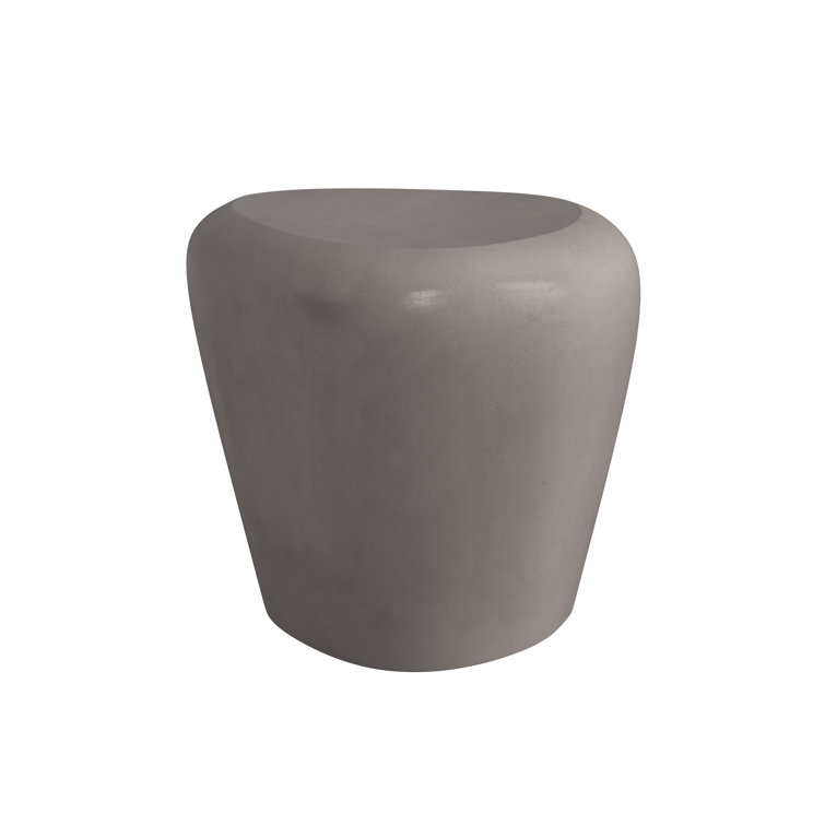 Gray Triangular Concrete Side Table