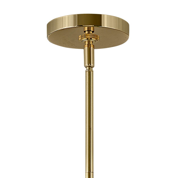 Oliver Transitional 1-Light 21.25" Dark Matte Grey Pendant with Bright Brass Accents and Etched Opal Glass
