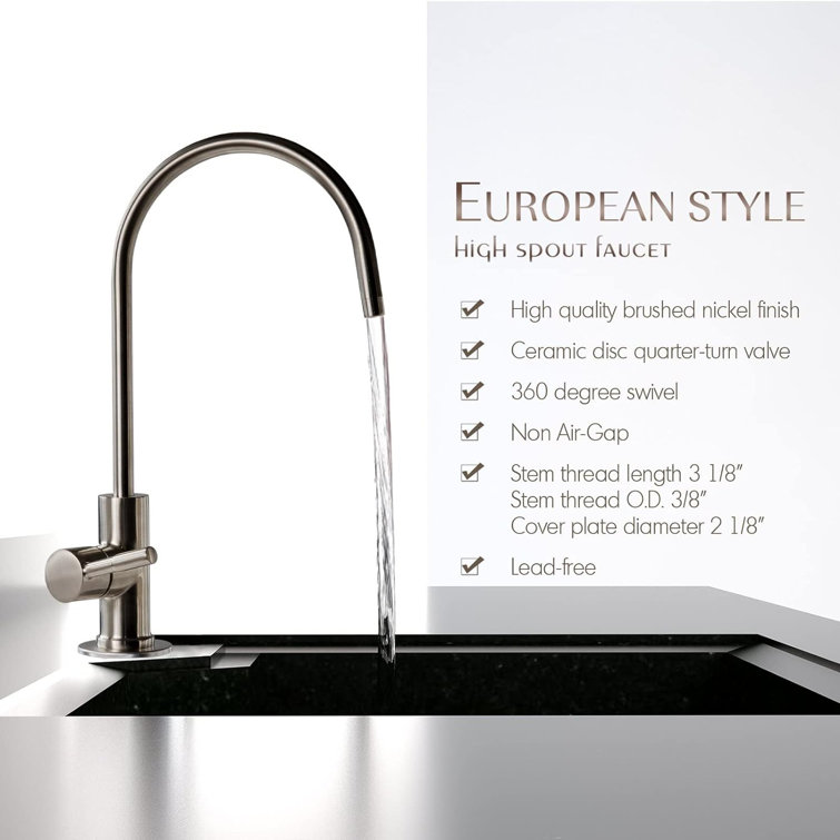 Brushed Nickel European Style Reverse Osmosis Faucet
