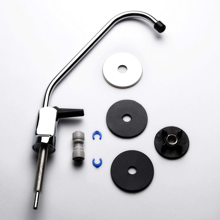 Chrome Reverse Osmosis Water Filter Faucet with Black Handle