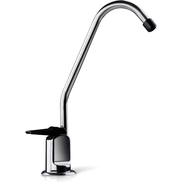 Chrome Reverse Osmosis Water Filter Faucet with Black Handle