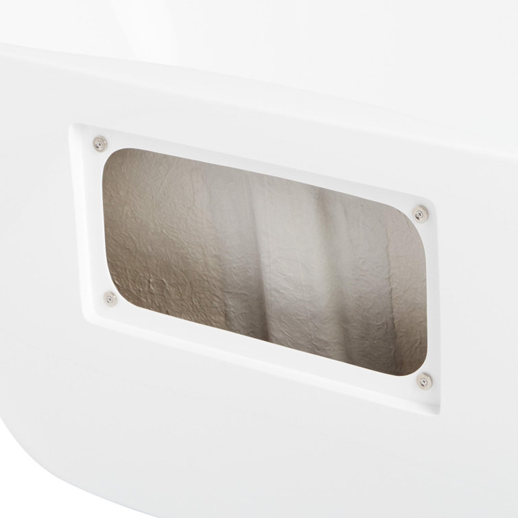 Boyce 70" White Acrylic Freestanding Oval Tub