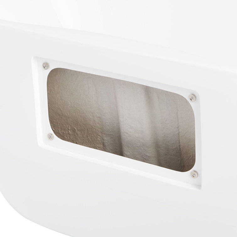65" White Acrylic Freestanding Soaking Tub