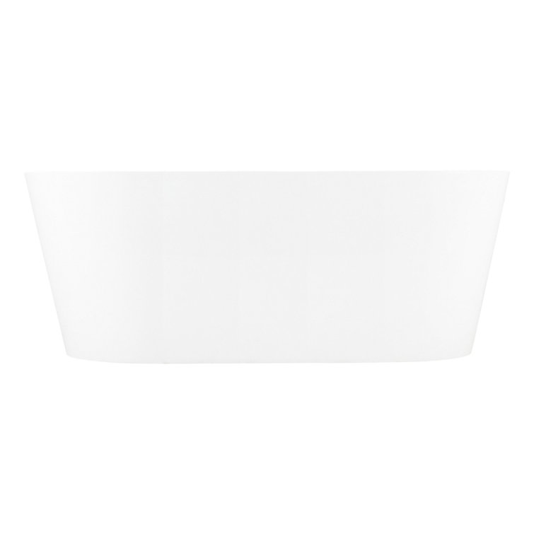 Eden 59" Matte White Acrylic Freestanding Soaking Tub