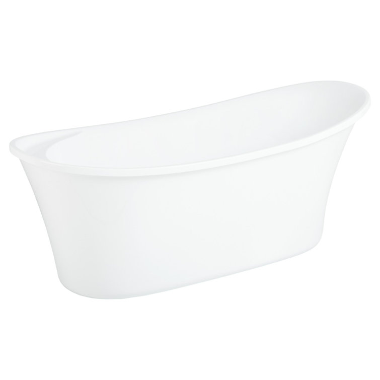 66'' White Acrylic Freestanding Oval Tub