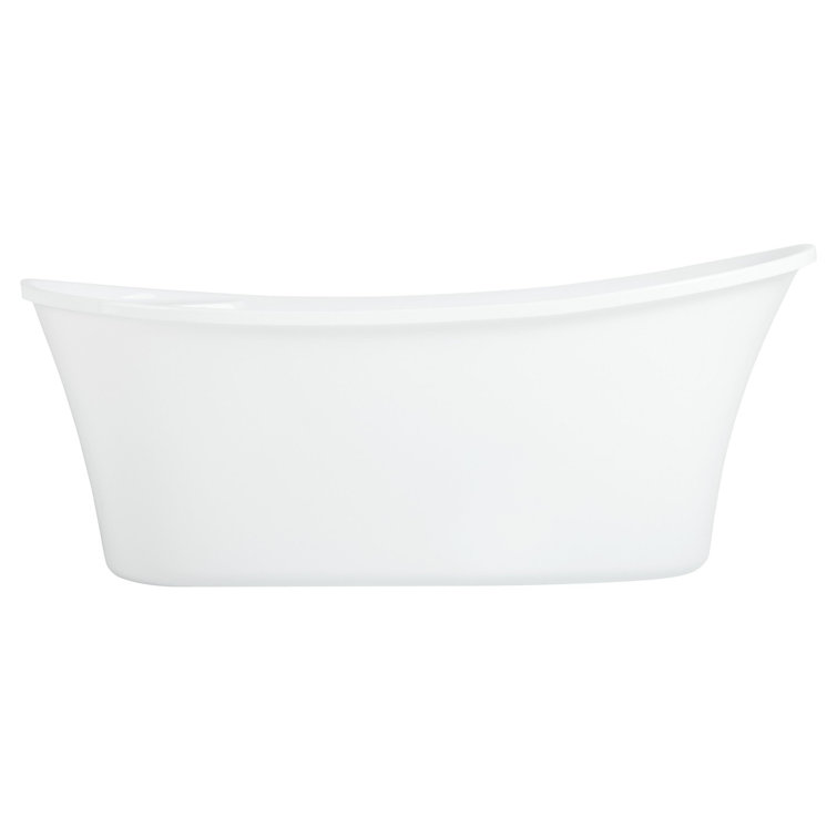 66'' White Acrylic Freestanding Oval Tub