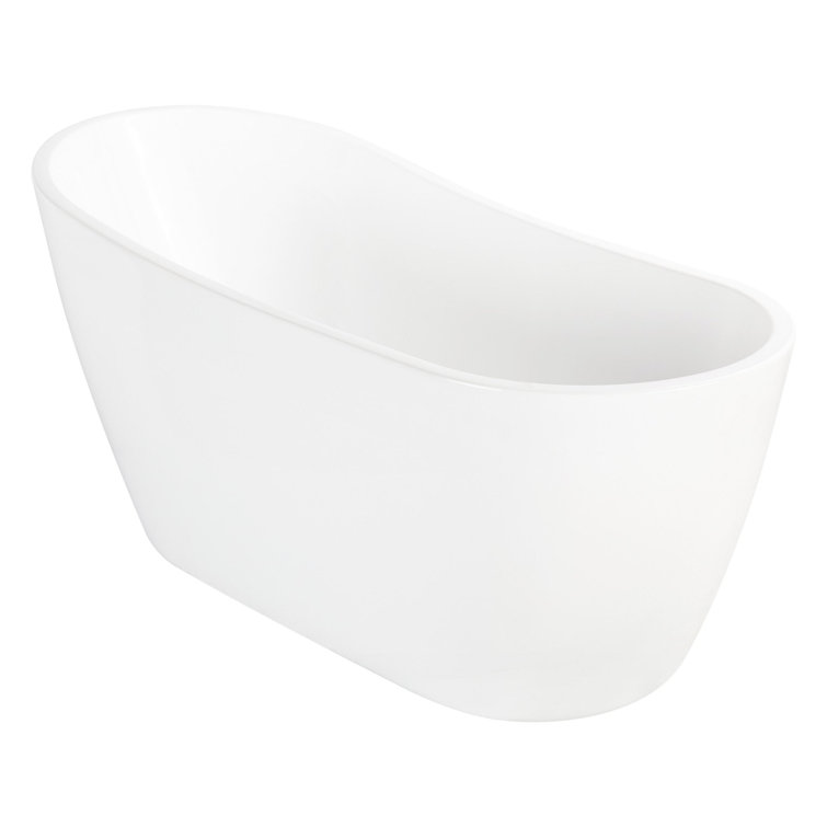 66'' White Acrylic Freestanding Slipper Tub