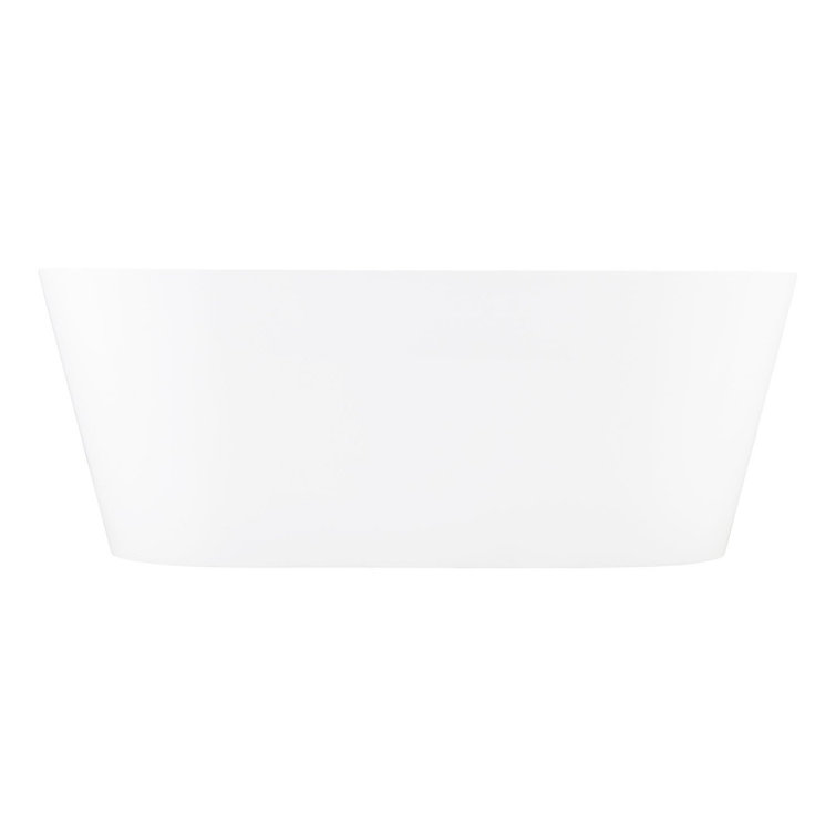 61" White Acrylic Freestanding Oval Tub