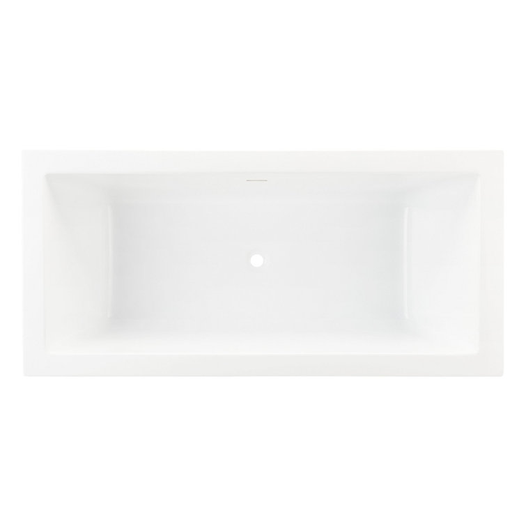 Eaton 59" White Acrylic Freestanding Soaking Bathtub