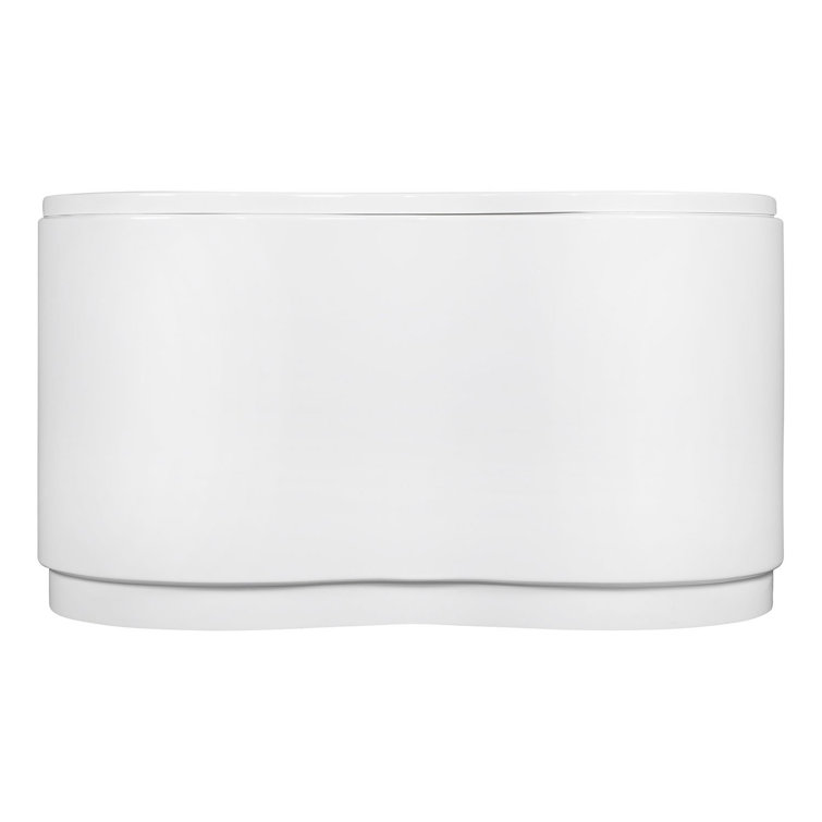 49" White Acrylic Modern Corner Tub